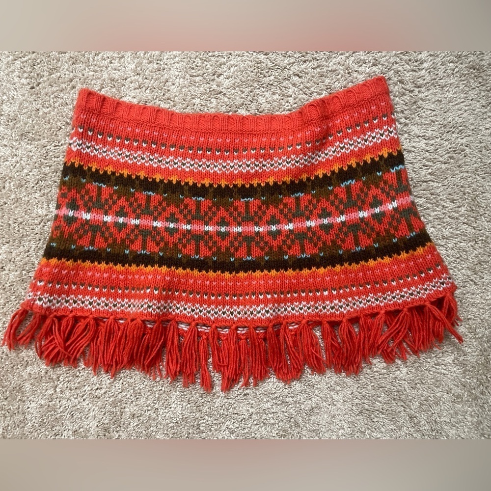 Vintage Old Navy Western Wool Blend Boho Chic Mini Skirt Fall Fairy - Picture 2 of 5